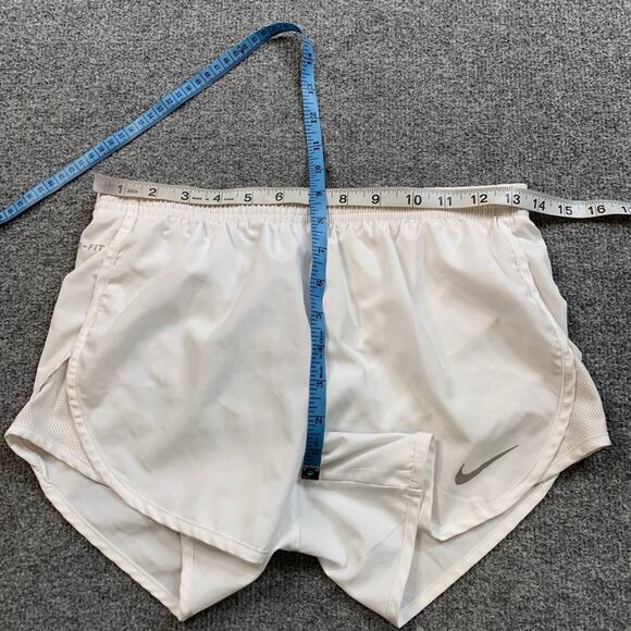 Nike Shorts Womens XS Extra Small White Dri Fit Tempo Brief Lined 3.5 In Running - Picture 3 of 12